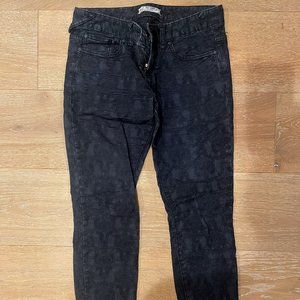 Black patterned jeans